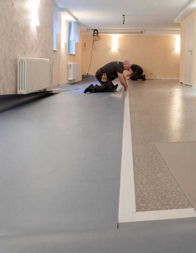 Suelo Vinílico Gris Liso Anhidro AN-2102