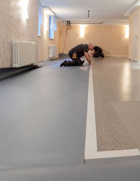 Suelo Vinílico Gris Liso Anhidro AN-2102