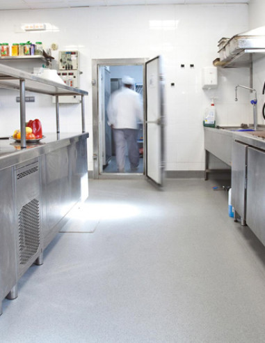 Suelo Vinílico Antideslizante Cocina Industrial Gris SS-12353