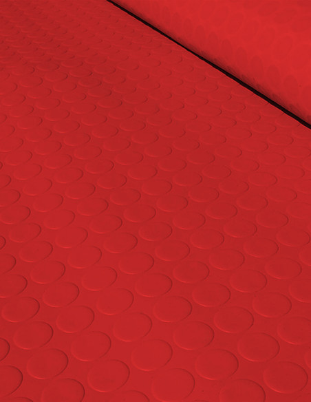 Suelo Caucho Círculos Rojo 3 mm