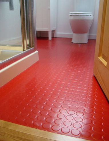 Suelo Caucho Círculos Rojo 3 mm