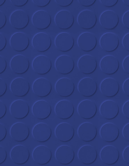 Suelo Caucho Círculos Azul 3 mm