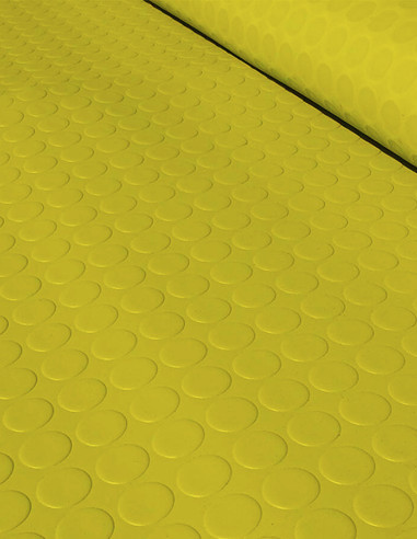 Suelo Caucho Círculos Amarillo 3 mm