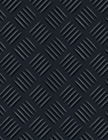 Suelo Caucho Checker Negro 3 mm