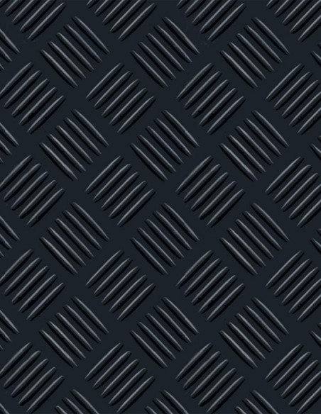 Suelo Caucho Checker Negro 3 mm