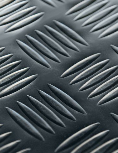Suelo Caucho Checker Negro 3 mm
