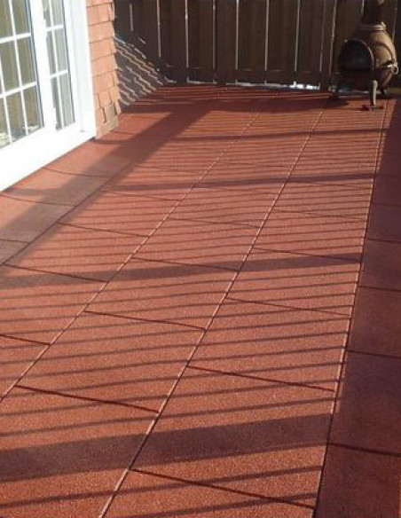 Loseta Caucho 40 mm Rojo 500x500 mm