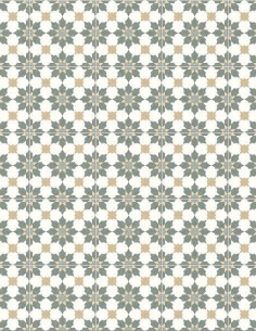 Suelo Vinílico Hidráulico Estrella Verde y Beige 510M Suelo Vinílico Hidráulico Estrella Verde y Beige 510M