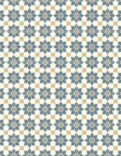 Suelo Vinílico Hidráulico Estrella Azul y Beige 710M Suelo Vinílico Hidráulico Estrella Azul y Beige 710M