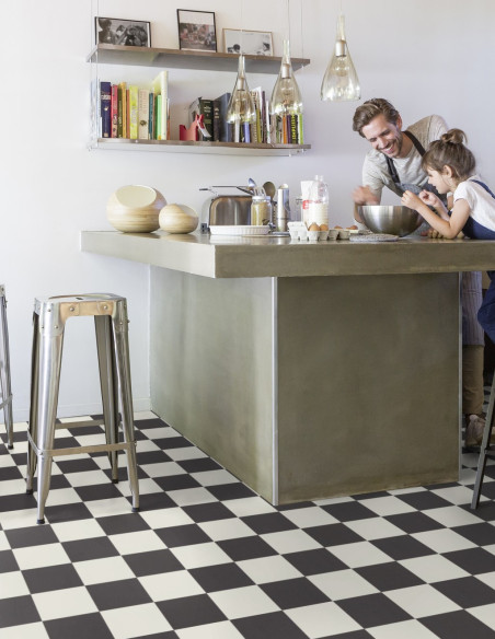 Suelo Vinílico Gerflor Damier Black White