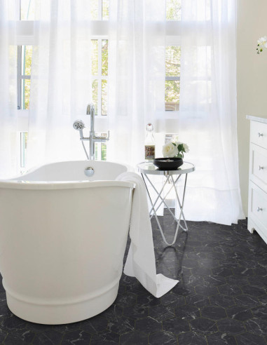 Suelo Vinílico Tarkett Iconik 260D Nero Marquine Hexagon Gold